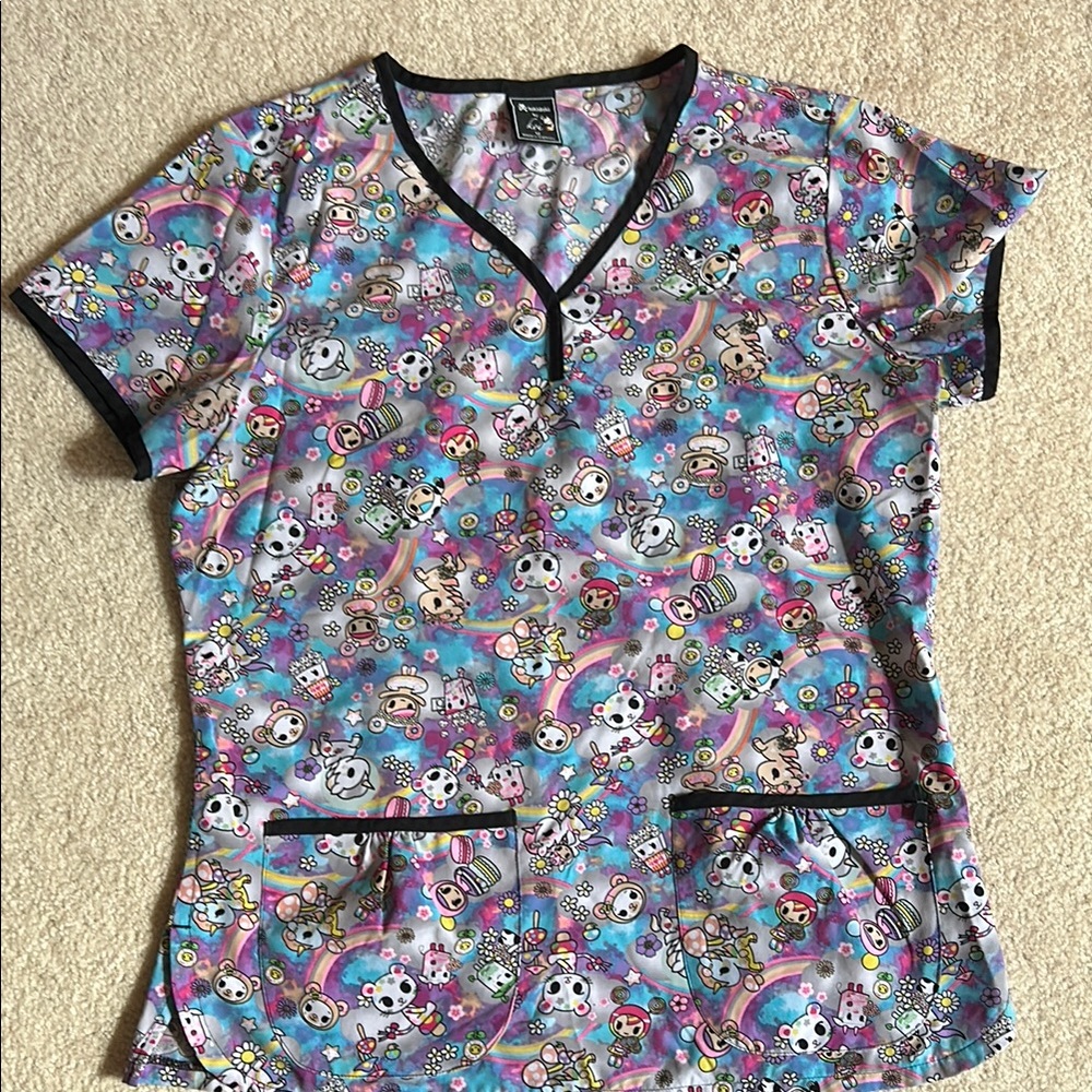 Tokidoki by Koi Cartoon Print Top